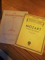 2 klarinet boeken met piano begeleiding (Mozart concert), Klarinet, Klassiek, Ophalen of Verzenden, Zo goed als nieuw