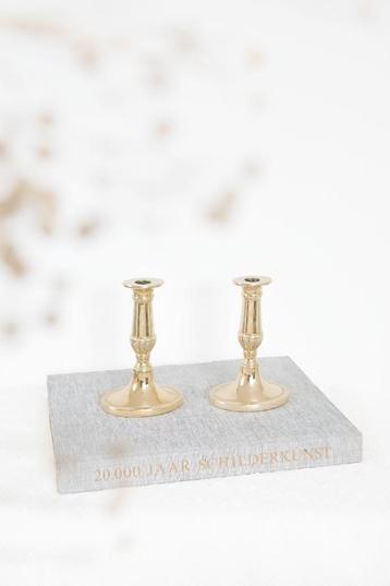 Antieke/ vintage messing kandelaren - set van 2 beschikbaar voor biedingen