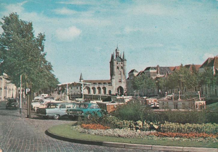 ZIERIKZEE Oude Haven met Auto's Ford Opel 1967, Verzamelen, Ansichtkaarten | Nederland, Gelopen, Zeeland, 1960 tot 1980, Verzenden