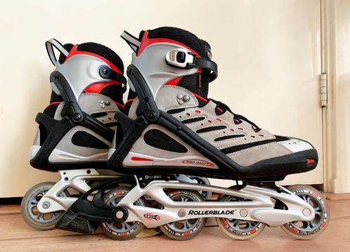 Prachtige Rollerblade inline skates aluminium frame 44 ZGAN, Sport en Fitness, Skeelers, Zo goed als nieuw, Inline skates 4 wielen