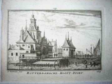 149 / Rotterdam de Hoofdpoort Kopergravure 18e Eeuw beschikbaar voor biedingen