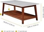 Brede salontafel van Teamson, Huis en Inrichting, Tafels | Salontafels, Ophalen, Gebruikt, 100 tot 150 cm, 50 tot 100 cm