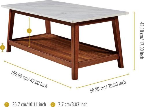 Brede salontafel van Teamson, Huis en Inrichting, Tafels | Salontafels, Gebruikt, Minder dan 50 cm, 50 tot 100 cm, 100 tot 150 cm
