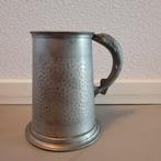 Vintage Engelse Tinnen Bierkroes - Gehamerd, Antiek en Kunst, Ophalen of Verzenden