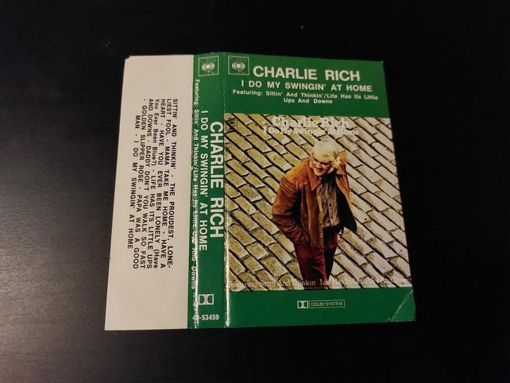 CHARLIE RICH - I DO MY SWINGIN' AT HOME (CASSETTEBANDJE), Cd's en Dvd's, Cassettebandjes, Zo goed als nieuw, Origineel, Pop, 1 bandje