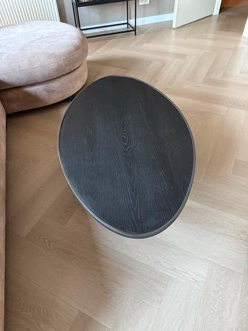 Zwarte salontafel met stalen frame - 120x70 cm beschikbaar voor biedingen