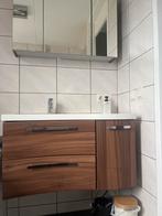Wastafel met meubel en spiegelkast - Badkamer renovatie, Huis en Inrichting, Badkamer | Badkamermeubels, Gebruikt, Minder dan 100 cm