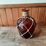 Gave vaas met touw detail, Ophalen of Verzenden, Gebruikt, Glas