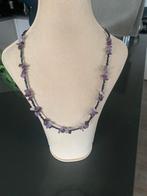 Kettinkje met amethist edelsteentjes.48 cm,, Ophalen of Verzenden, Zo goed als nieuw, Paars, Overige materialen