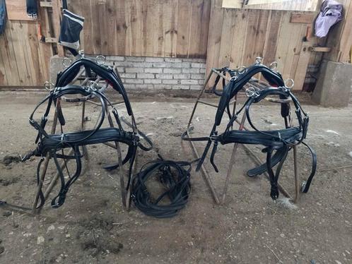 Mentuig dubbelspan minipaard, Dieren en Toebehoren, Paarden en Pony's | Hoofdstellen en Tuigage, Nieuw, Overige soorten, Ophalen
