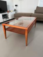 Kersenhouten salontafel met inlegblad van glas, 50 tot 100 cm, Minder dan 50 cm, 100 tot 150 cm, Modern