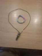 Set: Ketting met hanger & armband, Sieraden, Tassen en Uiterlijk, Kettingen, Met hanger, Gebruikt, Ophalen of Verzenden, Steen of Mineraal