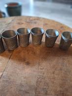 Zes Tinnen Borrelglaasjes, Ophalen of Verzenden