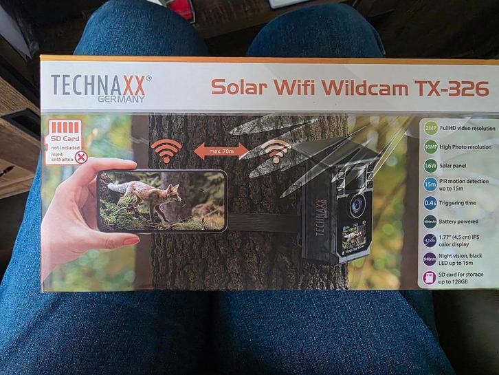 te koop Technaxx Solar Wifi Wildcam TX-326 nieuw in doos, Audio, Tv en Foto, Actiecamera's, Nieuw, Overige merken, Ophalen of Verzenden