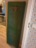 Brocante groot (oud) groen louvre luik, Ophalen, Gebruikt