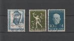 Nederland 1954, NVPH 646 t/m 648, Gestempeld., Verzenden, Na 1940, Gestempeld
