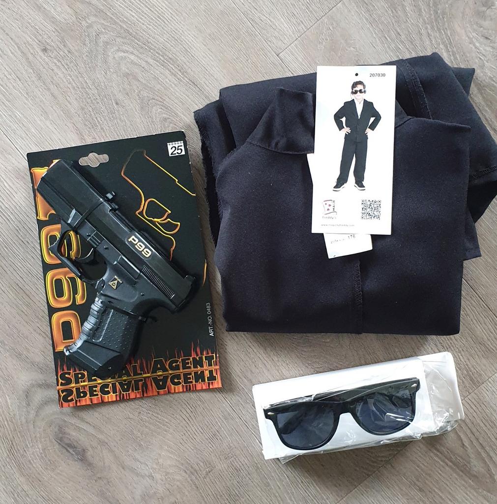 Carnavalskleding Men in Black, Ophalen of Verzenden, Zo goed als nieuw