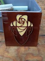 200 originele art deco wandtegels roodbruin gele afbeelding