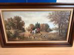Prachtig, klassiek olieverfschilderij: Vossenjacht Tafereel, Ophalen