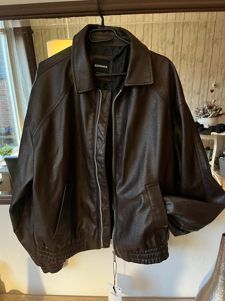 Bershka Jas, Ophalen of Verzenden, Zo goed als nieuw, Bruin, Bershka