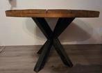 Houten ronde Tafel met houten Onderstel doorsnee 1.20m, Antiek en Kunst, Ophalen