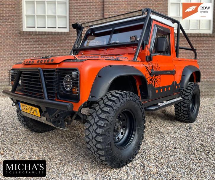 Land Rover Defender 90 BENZINE 2.0 MPI 1997, Auto's, Land Rover, Bedrijf, 4x4, Elektrische ramen, LED verlichting, Lederen bekleding