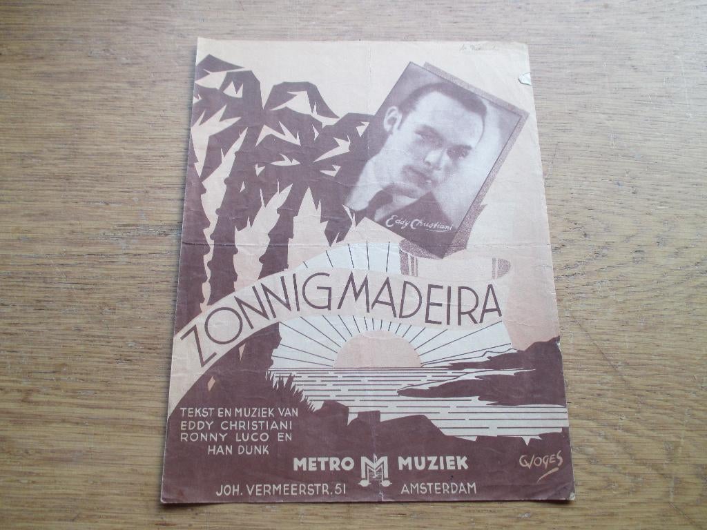Zonnig madeira, Muziek en Instrumenten, Bladmuziek, Ophalen of Verzenden, Gebruikt, Artiest of Componist, Populair