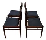Vintage Set 4x Stoelen In Palissander Jaren 60 Design, Hout, Gebruikt, Vintage, Vier
