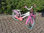 Volare liberty roze / witte Kinderfiets 18 inch + slot, Fietsen en Brommers, Fietsen | Meisjes, Ophalen, Gebruikt, Volare, Handrem
