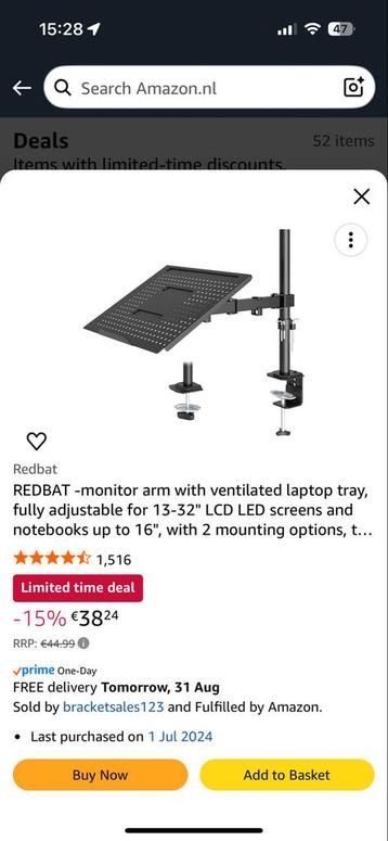 REDBAT Laptopstandaard Zo Goed Als Nieuw beschikbaar voor biedingen