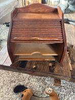 Vintage Houten Roldeur Opbergkastje, Met plank(en), Minder dan 50 cm, Gebruikt, Ophalen of Verzenden