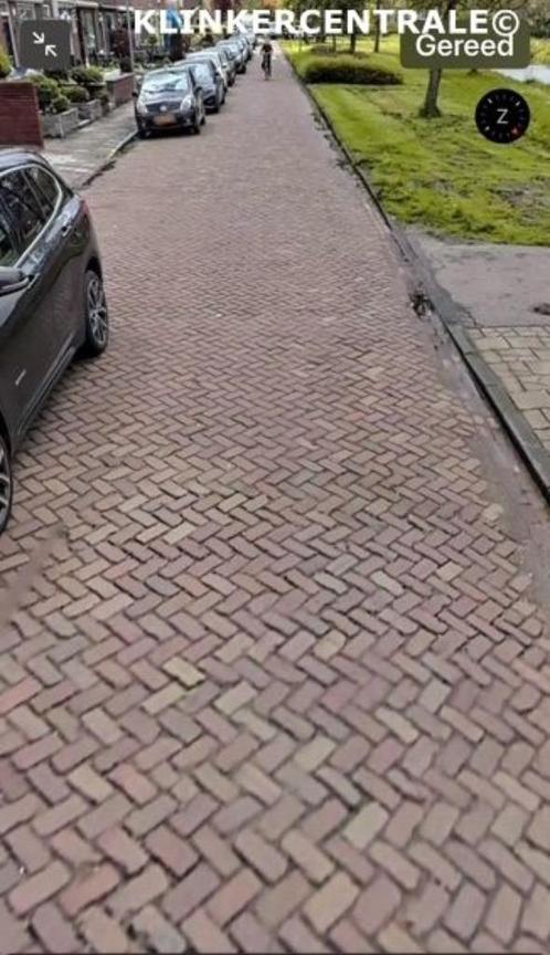 ROOIKORTING 340m2 brons rood gemêleerd gebakken keiformaat, Tuin en Terras, Tegels en Klinkers, Gebruikt, Klinkers, Beton, 10 m² of meer