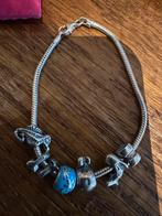 Zilveren armband bellini met bedels, Sieraden, Tassen en Uiterlijk, Overige merken, Ophalen of Verzenden, Zo goed als nieuw, 4 bedels of meer