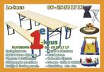 Goedkoop BIERTAFELS en Bierbanken huren 70cm breed, Hobby en Vrije tijd, Feestartikelen | Verhuur, Ophalen, Zo goed als nieuw