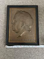 Plaquette brons coating Abraham Kuyper, Antiek en Kunst, Ophalen of Verzenden