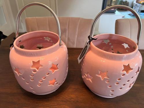 Riverdale lantaarn rising star 21cm Roze, Huis en Inrichting, Woonaccessoires | Kandelaars en Kaarsen, Nieuw, Minder dan 25 cm
