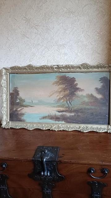 Landschapsschilderij H.D. Boer beschikbaar voor biedingen