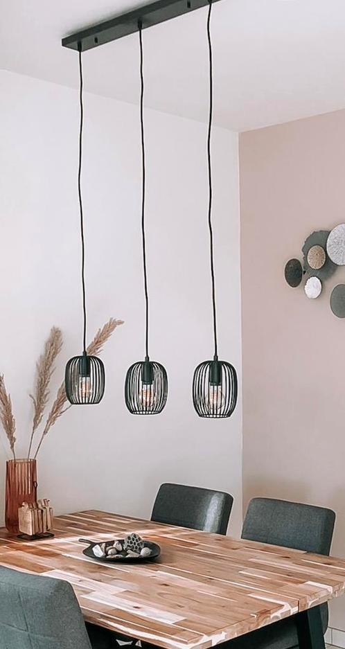 ZGAN eetkamerlamp zwart staal - Hanglamp Nikki GAMMA, Huis en Inrichting, Lampen | Hanglampen, Zo goed als nieuw, 75 cm of meer