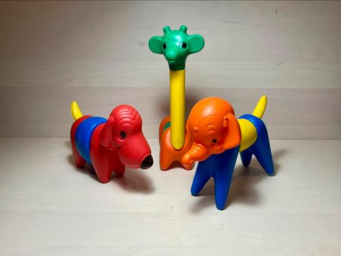Vintage Tupperware speelgoed giraf, hond en olifant, Verzamelen, Speelgoed, Ophalen of Verzenden