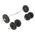 Halterset halter curlbar curlset dumbbells 30kg GRATS BZRGD!, Sport en Fitness, Fitnessmaterialen, Nieuw, Halterset, Rug, Verzenden