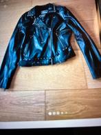 Mooi zwart leren jasje - Nieuw, maat 42, Kleding | Dames, Jassen | Zomer, Verzenden, Nieuw, Maat 42/44 (L), Zwart