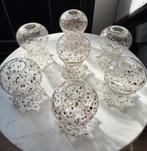 Partij vintage 7 franse gouden koker rok kapjes glas, Antiek en Kunst, Antiek | Lampen, Ophalen of Verzenden