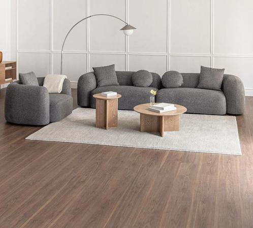 Woonkamerset Cacoa, Huis en Inrichting, Banken | Complete zithoeken, Nieuw, Hout, Metaal, Stof, Overige materialen, Verzenden