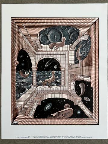 M.C. Escher | “Andere Wereld” poster beschikbaar voor biedingen