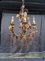 Gave antieke  france kristallen en bloemen kroonluchter, Ophalen of Verzenden