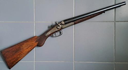 Antiek Belgisch toplever coach gun geweer kal 16 zwartkruit, Antiek en Kunst, Antiek | Overige Antiek, Ophalen of Verzenden