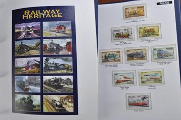 Verzameling postzegels met informatie "Railway Heritage"
