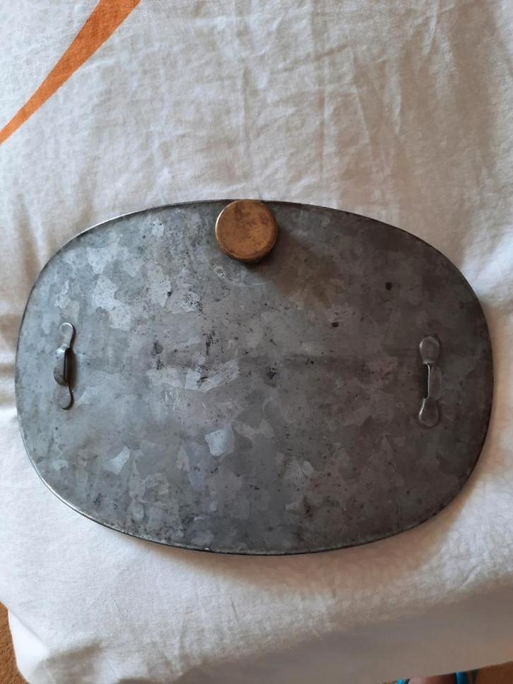 Antieke warmwater buikkruikje gegalvaniseerd, Antiek en Kunst, Antiek | Emaille, Ophalen of Verzenden