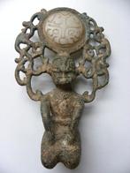 Bijzondere Bronstijd bronzen Chinees beeld sculptuur, Antiek en Kunst, Kunst | Niet-Westerse kunst, Ophalen of Verzenden