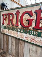 Sleets Frans metalen reclamebord naambord wandbord, Antiek en Kunst, Curiosa en Brocante, Ophalen